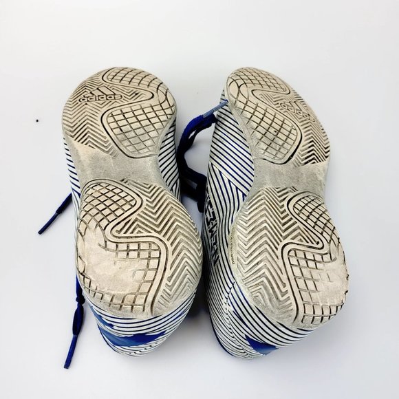 ADIDAS CHUTEIRA NEMEZIZ 19.4 FUTSAL Blue White Shoes 2.5 Youth Sports Soccer - Picture 12 of 13